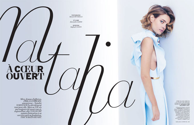 Наталья Водянова в мартовском номере L’Officiel Paris