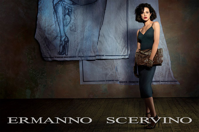 Роскошная фотосессия с Азия Ардженто для рекламы Ermanno Scervino